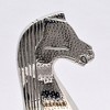 Decorative Hammered Nickel Finish Chess Horse Sculpture – Elegant Table Accent (5.5x5.5x14") - 3 of 4