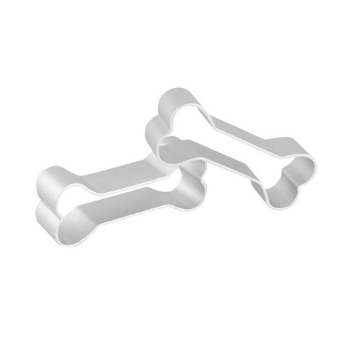 Unique Bargains Dog Bone Shaped Cookie Cutter Mould Silver Tone