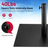Costway 9ft Market Patio Umbrella w/Solar Lights & 40 LBS Steel Umbrella Stand - 2 of 4