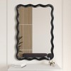 Beautyolove 20 in. W x 30 in. H Rectangle Black Wood Framed Wavy Wall Mirror - 4 of 4