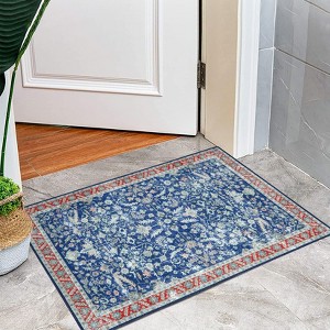 COZONY Boho Area Rug Vintage Floral Rug Large Washable Mat Distressed Oriental Non-Slip Print Floor Carpet for Living Room Bedroom Home Office - 1 of 4
