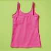Shell Girls Camisole Pima Cotton Tank Top with Built-In Shelf Bra by Yellowberry,Extra-large, Hot Pink - 2 of 4