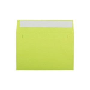 JAM Paper A9 Invitation Envelopes w/Peel & Seal Closure 5 3/4x8 3/4 Lime Green 370031865C - 1 of 4