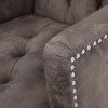 Harrison Tufted Club Chair,Upholstered Accent, Floral Pattern, Hardwood Frame Preston Fabric-Christopher Knight Home - 3 of 4