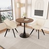 Spassway 3-Piece Dining Table Set 32" Round MDF Dining Table with 2 Swivel PU Dining Chairs for Small Living Room Dining Room - 2 of 4