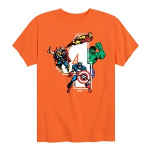 Boys' - Marvel - Avengers Birthday 4 Short Sleeve Graphic T-Shirt - 1 of 4