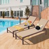 Tangkula Set of 2 Aluminum Patio Chaise Lounge Outdoor Adjustable Lounge Chair W/ 6-Position Backrest - 2 of 4