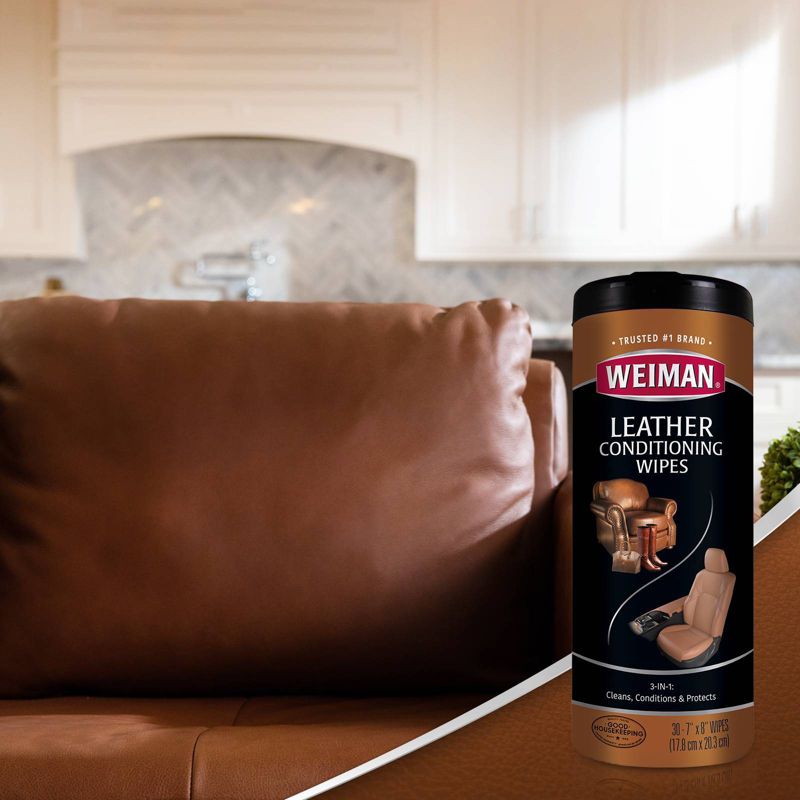 Weiman Leather Wipes - 30ct, 4 of 7