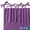 Awesome Home  Recycled Cotton Blend Ruffle Tie Top Curtains Pair - 4 of 4