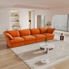 WJShome Sectional Couches for LivingRoom,162.98"Cloud Modular Sectional Sofa, Velvet Deep Couch,4 Seats Living Room Sets,Cushion Covers Removable - 2 of 4