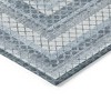 Denim Blue And Ivory Geometric Washable Indoor Outdoor Area Rug - 4 of 4