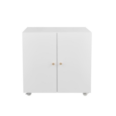 TIRAMISUBEST Home Office Printer Stand with Wheels - Mobile Lateral Filing Cabinet, Locking Wheels, Adjustable Shelf