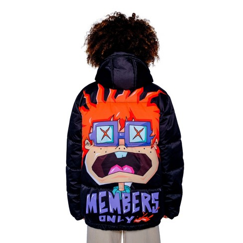 Members Only x Nickelodeon Black Reversible Puffer Jacket