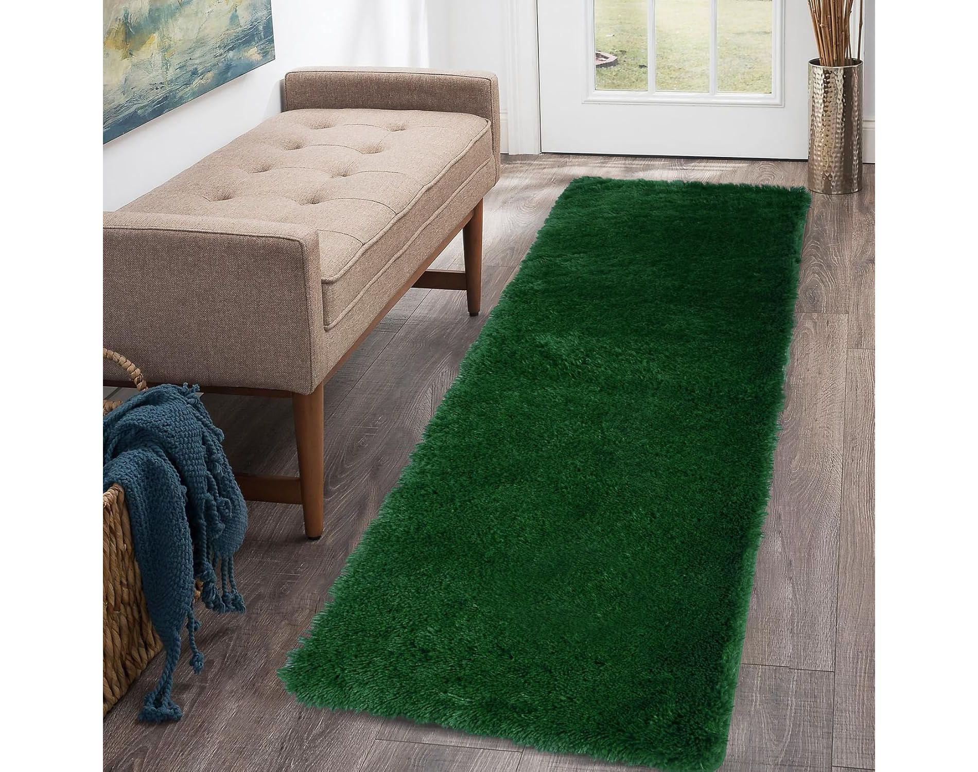 Fluffy Area Rug- Shag Area Rug for Living Room, Shaggy Large Indoor Thick Living Room Carpet with Non-Slip Backing, Soft Plush Carpet