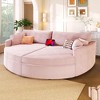 Upholstered Loveseat Sofa Couch Oversized Double Chaise Lounge Sofa Bed with USB Ports & Pillows - ModernLuxe - 2 of 4