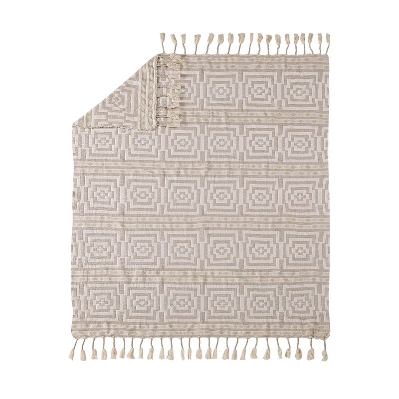 50&#34;x60&#34; Hypnotic Throw Blanket Taupe - Jungalow by Justina Blakeney, 1 of 6
