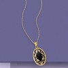 Ross-Simons Oval Black Onyx and 14kt Yellow Gold Pendant Necklace - 2 of 4