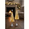 Folded Metal Trees Gold with Silver Star Set of 2 -34.25 inch Holiday Decor by Kalalou - 2 of 3