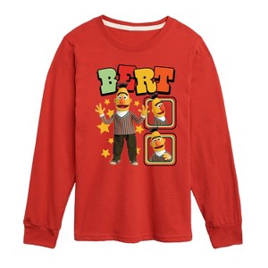 Boys' - Sesame Street - Bert Photoreal -Toddler and Youth Long Sleeve T-Shirt Long Sleeve Graphic T-Shirt - 1 of 3