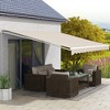 Outsunny 16' x 10' Electric Retractable Awning, Sun Shade Shelter with Remote Controller and Crank Handle for Deck, Balcony, Yard, Cream White - 3 of 4
