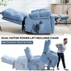 FONTOI Large Size Accent Chair with Dual Side Pockets&Hidden Cup Holders, Recliner Chair with Comfortable Back&Arms, Blue, 36.62"*42.13"*40.56" - 4 of 4