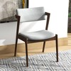 Vynxaria Light Gray Dining Chairs - Mid-Century Modern Accent Seating Set - 3 of 4