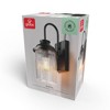 Globe Electric 1-Light Matte Black Outdoor Wall Sconce with Ribbed Glass Shade: Weather Resistant, ETL Listed, Dimmable - 4 of 4