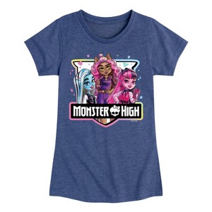 Girls' - Mattel - Girl Group Crest Fitted Short Sleeve Graphic T-Shirt - 1 of 4