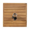Kumasinova 17.75" Square Patio Umbrella Base,Concrete Patio Umbrella Stand with Stainless Steel Tube,Teak - 3 of 4