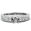 Pompeii3 1/4ct Diamond Engagement Antique Like Ring Setting 14K - 2 of 4
