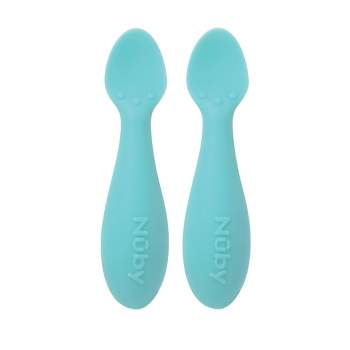 Nuby Silicone Mini Spoons - Aqua - 2pk