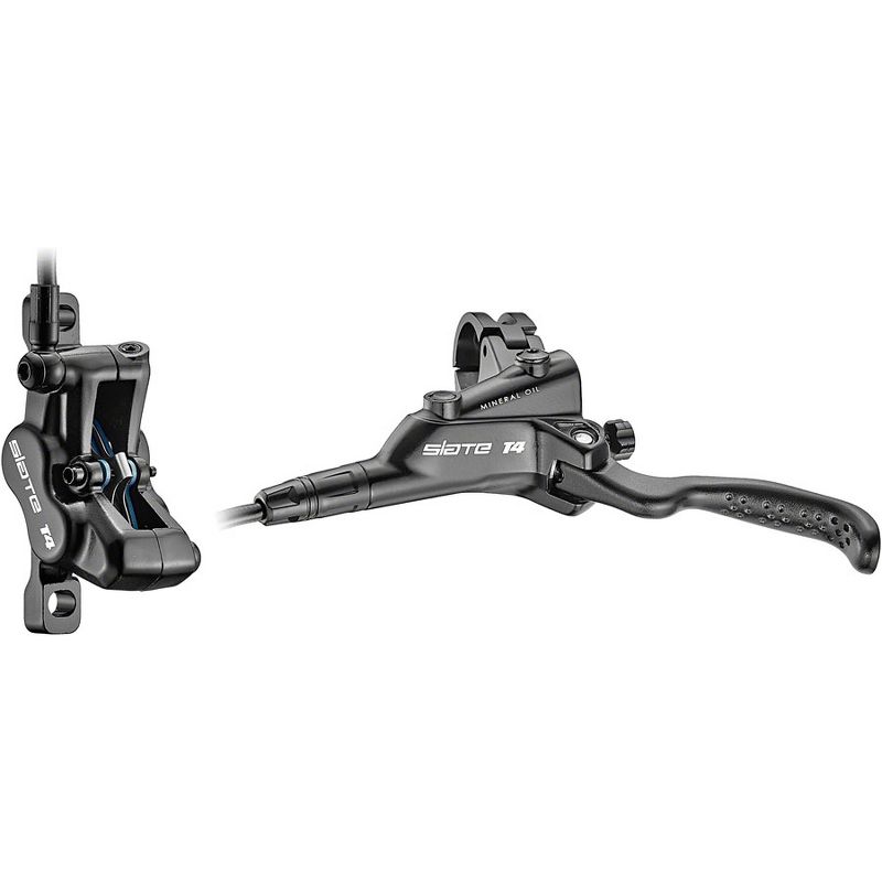 TRP Slate T4 Disc Brake and Lever - Front, Hydraulic, Post Mount, Black, 1 of 4