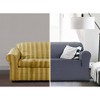 Chenille Stretch Loveseat Slipcover Cadet Blue - Zenna Home: Elastic-Fit, Machine Washable, Indoor Use - 3 of 4