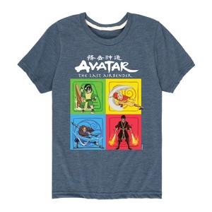 Boys' - Avatar: The Last Airbender - Toph Aang Katara Zuko Four Elements Short Sleeve Graphic T-Shirt - 1 of 4