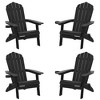 Sonkuki 4-Pack Folding Adirondack Chair Patio Outdoor Plastic Fire Pit Chair Weather Resistant for Lawn, deck and Backyard - 2 of 4
