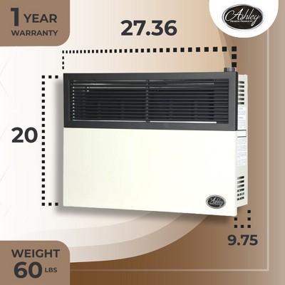 Ashley Hearth Beige Steel Wall-Mounted Propane Heater with Thermostat