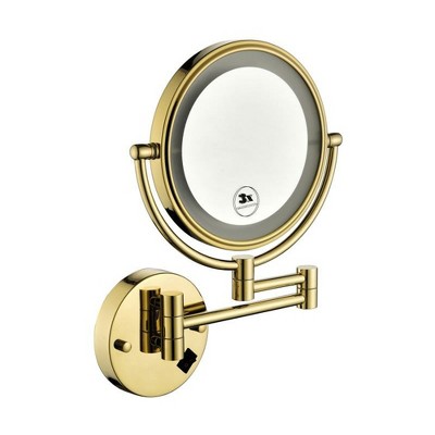 Lycvki 8 Inch Wall Mount Two-Sided Magnifying Makeup Vanity Mirror with 1X/3X Magnification and 360 Degree Rotation
