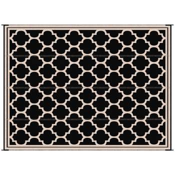 Reversible Mats Swirl Pattern LED Illuminated Black/White Patio/RV  Reversible Floor Mat- 8' x 11' L158111WL - The Home Depot
