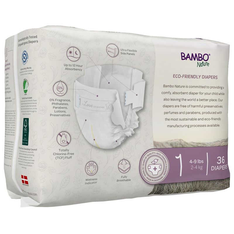 Bambo Nature Dream Disposable Diapers, Eco-Friendly, Size 1, 2 of 6
