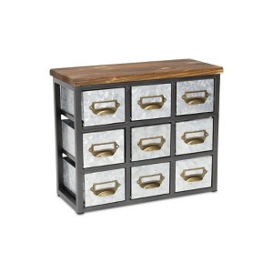Cheung's Arben 9 Slot Galvanized Table Organizer - 1 of 4