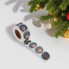 Unique Bargains Christmas Stickers for Ceramic Glass Metal Paper Plastic Peel Santa Claus Matte Paper Teal 1Pcs - 2 of 4