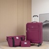 SEVOBAL Luggage 3 Piece Set with Spinner Wheels and Alloy Zipper for Comfortable Travel Experience, Red, 21.29"*13.66"*8.19" - 2 of 4