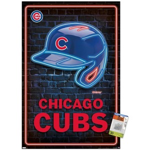 Trends International MLB Chicago Cubs - Neon Helmet 23 Unframed Wall Poster Prints - 1 of 4