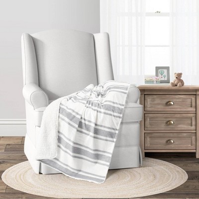 Lush Décor Soft Faux Shearling Baby Blanket