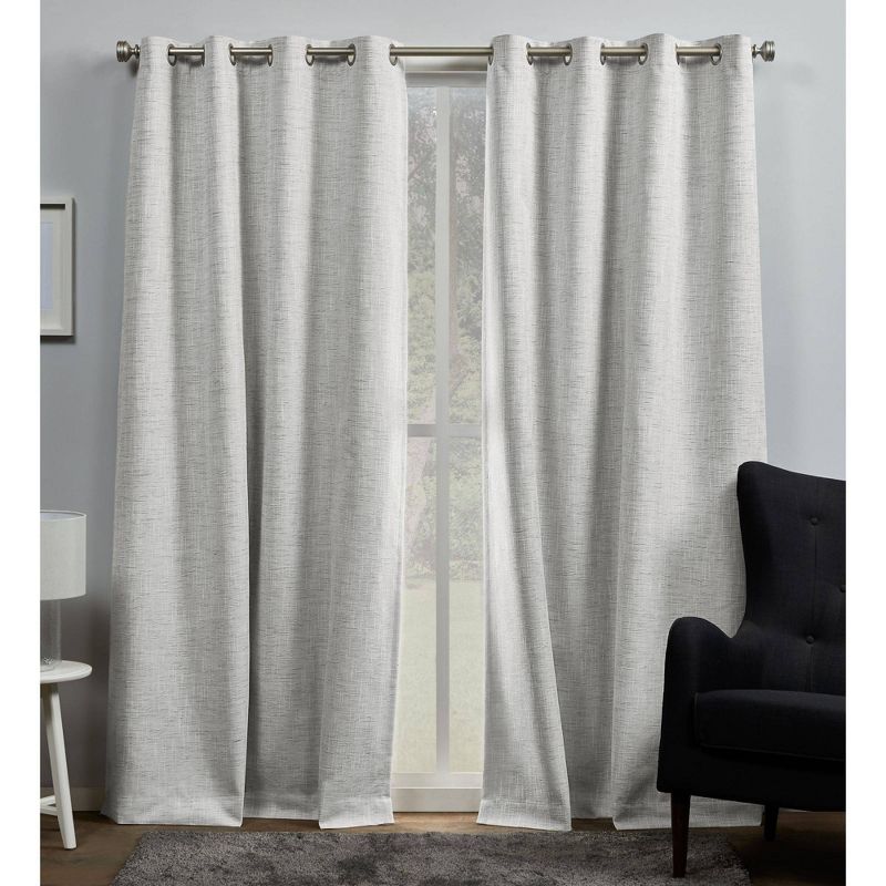 Set of 2 Burke 100% Blackout Grommet Top Curtain Panel - Exclusive Home, 1 of 11