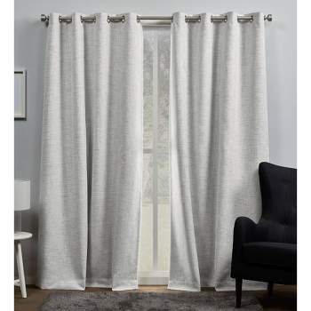 Set of 2 Burke 100% Blackout Grommet Top Curtain Panel - Exclusive Home