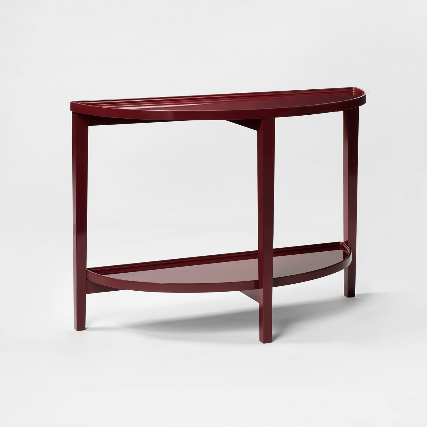 Console Table Lacquer Finish Dark Red by Threshold x Studio McGee