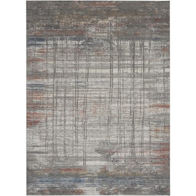 Abstract Mineral Tones 9'3" x 12'9" Synthetic Area Rug