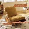 CAVINAS Corduroy Glider Rocking Chair with Retro Striped Pattern,Modern Upholstered Rocking Chairs,Nursery Accent Chair for Bedroom - 4 of 4