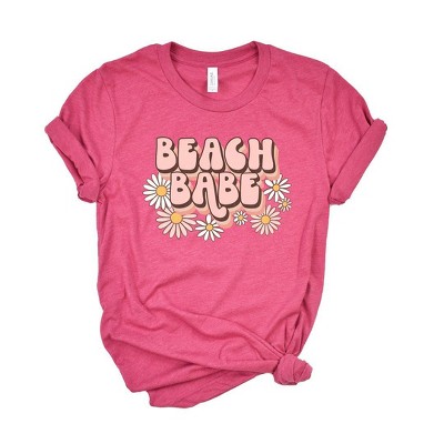 Simply Sage Market Women's Retro Beach Babe Flowers Short Sleeve Graphic Tee